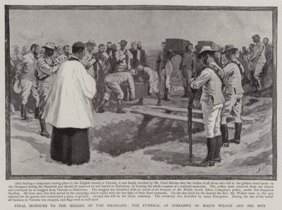 Letzte Ehren für die Helden von Shangani, die Beerdigung von Major Wilson und seinen Männern in Simbabwe von Joseph Nash