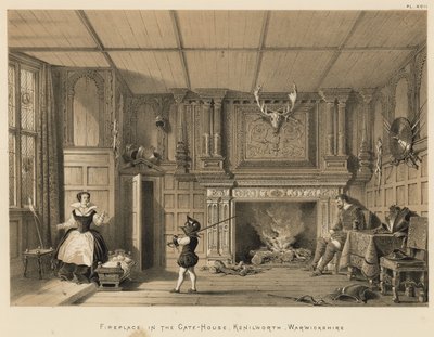 Kamin im Torhaus, Kenilworth, Warwickshire von Joseph Nash