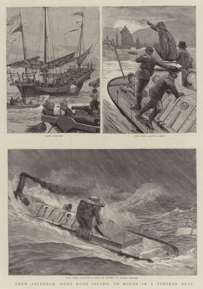 Von Aberdeen, Hongkong-Insel, nach Macao in einem Torpedoboot von Joseph Nash