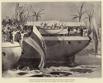 Von Europa in den Fernen Osten, im Suezkanal von Joseph Nash