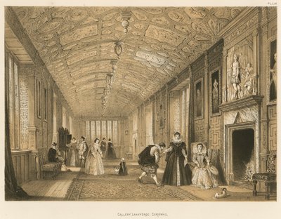 Galerie, Lanhydroc, Cornwall von Joseph Nash
