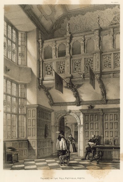 Galerie in der Halle, Hatfield, Herts von Joseph Nash