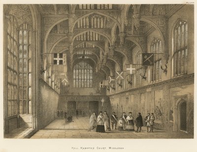 Halle, Hampton Court, Middlesex von Joseph Nash