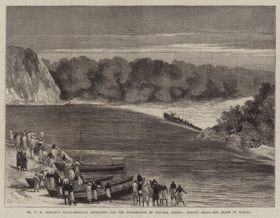 Mr. H. M. Stanleys anglo-amerikanische Expedition zur Erforschung Zentralafrikas, Kalulu-Fälle, der Tod von Kalulu von Joseph Nash