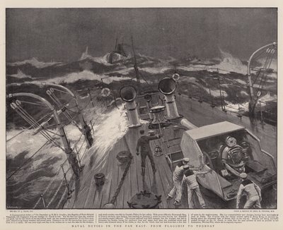 Marinepflichten im Fernen Osten, vom Flaggschiff zum Schlepper von Joseph Nash