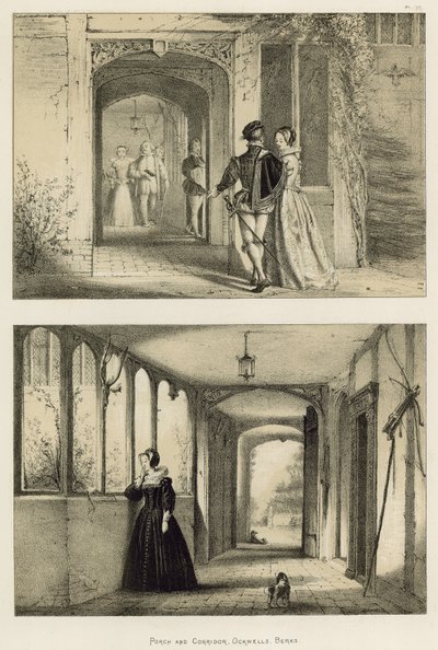 Vorhalle und Korridor, Ockwells, Berks von Joseph Nash