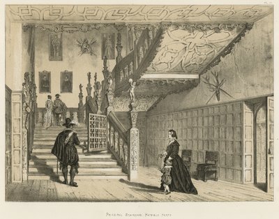 Haupttreppe, Hatfield, Herts von Joseph Nash