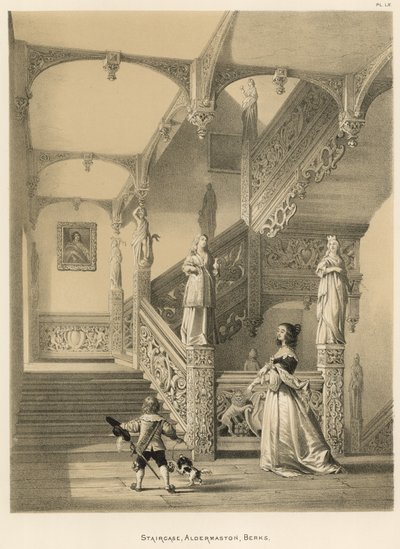Treppe, Aldermaston, Berks von Joseph Nash