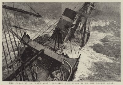 Die kanadische SS Sardinian überquert den Atlantik in den jüngsten Stürmen von Joseph Nash