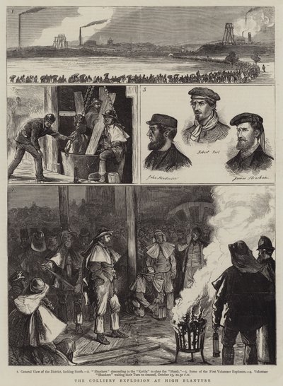 Die Grubenexplosion in High Blantyre von Joseph Nash