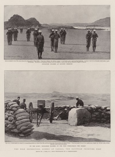 Die Nil-Expedition, Szenen in Sarras, dem ägyptischen Grenzposten von Joseph Nash