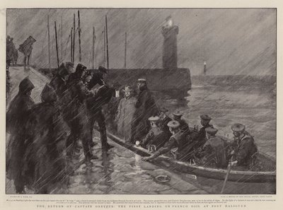 Die Rückkehr von Kapitän Dreyfus, die erste Landung auf französischem Boden in Port Haliguen von Joseph Nash