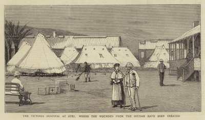 Das Victoria Hospital in Suez, wo die Verwundeten aus dem Sudan behandelt wurden von Joseph Nash
