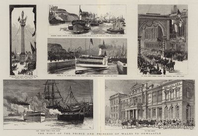 Der Besuch des Prinzen und der Prinzessin von Wales in Newcastle von Joseph Nash