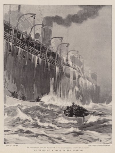 Das Wrack eines Liners in den Hebriden von Joseph Nash