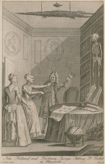 Nan Holland und Tristram Savage berauben Dr. Trotter in Moorfields von Joseph Nicholls
