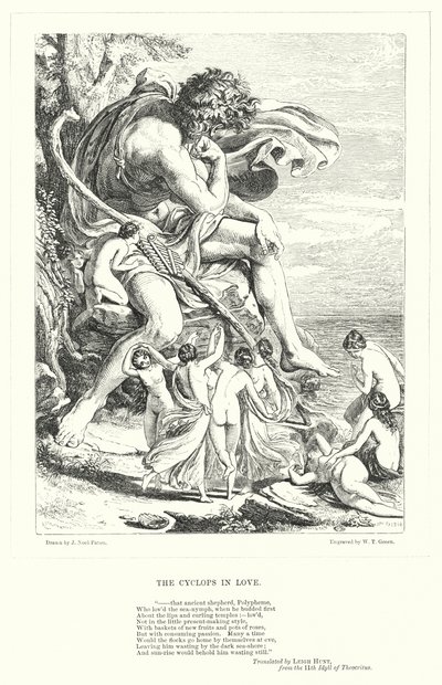 Der verliebte Zyklop von Joseph Noel (after) Paton