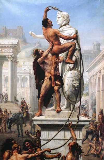 Die Plünderung Roms durch die Westgoten im Jahr 410, 1890 von Joseph Noel Sylvestre