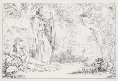 Shakespeares Der Sturm, Akt I, Szene 2 von Joseph Noel after Paton