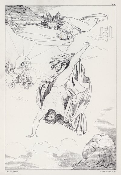 Prometheus Unbound, Akt III, Szene 1 von Joseph Noel after Paton