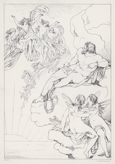 Prometheus Unbound, Akt I von Joseph Noel after Paton