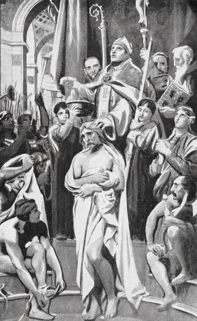 Die Taufe von Clovis von Joseph Paul (after) Blanc