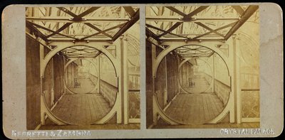 Teleskopische Galerie, Kristallpalast; Stereoskopische Fotografie von Joseph Paxton