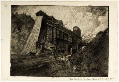 Kohle—Die große Neigung, Brecher, Mahanoy City von Joseph Pennell