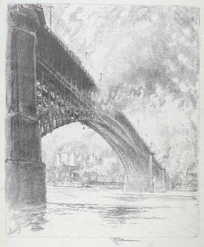 Eads-Brücke, St. Louis, 1919 von Joseph Pennell