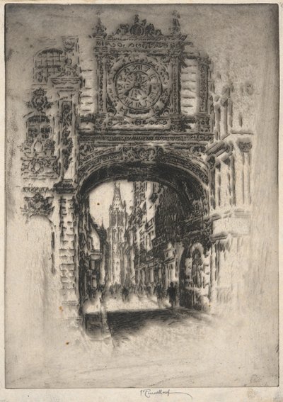 Große Uhr; Rouen von Joseph Pennell