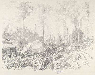 Im Land von Eisen und Stahl, 1916 von Joseph Pennell