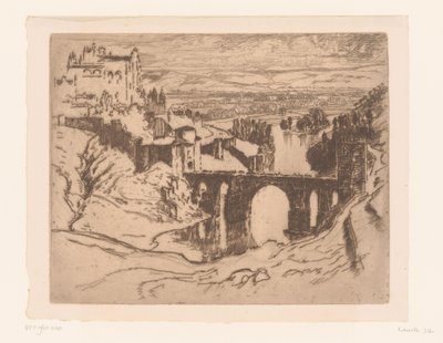 Puente de Alcántara in Toledo von Joseph Pennell