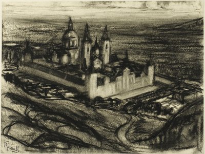 Der Escorial vom Sitz von Philipp von Joseph Pennell