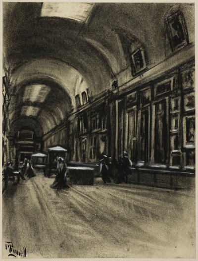 Die lange Galerie, Prado von Joseph Pennell