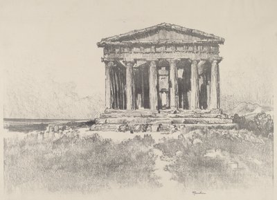 Der Tempel am Meer, Tempel der Concordia, Girgenti von Joseph Pennell