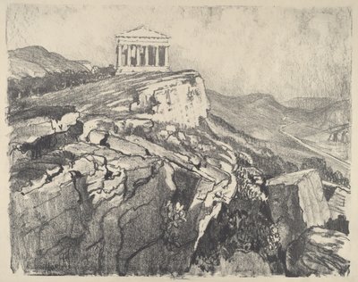 Der Tempel der Eintracht an der Mauer, Girgenti von Joseph Pennell