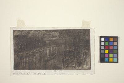 Die Themse unterhalb der Brücke von Joseph Pennell