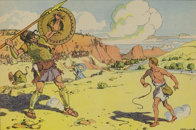 David und Goliath von Joseph Porphyre Pinchon