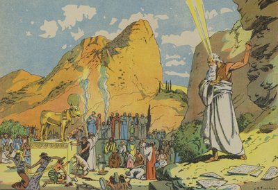 Moses und das goldene Kalb von Joseph Porphyre Pinchon