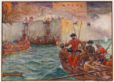 Admiral Edward Vernon führt einen Angriff während des Jenkins
