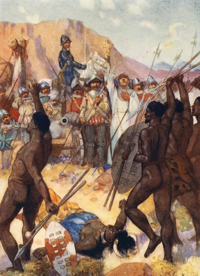 Barreto kämpft gegen die Kafirs von Joseph Ratcliffe (after) Skelton