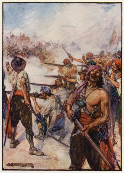 Plünderung von Panama durch Henry Morgan von Joseph Ratcliffe (after) Skelton