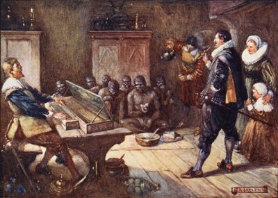 Van Riebeck unterhält die Hottentotten von Joseph Ratcliffe (after) Skelton