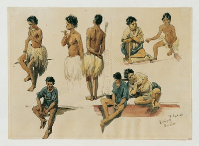 Eingeborene der Insel Puinipet (Ponape), Caroline Islands von Joseph Selleny