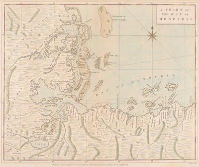Karte der Bucht von Honduras von Joseph Smith Speer