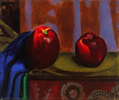 Stillleben mit Apfel und Granatapfel 1927 von Joseph Stella