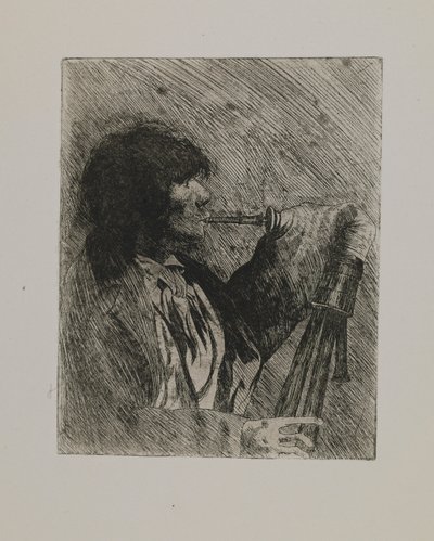 Ohne Titel--Mann mit Dudelsack von Joseph Stella