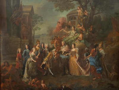 Allegorie auf die Wiedervereinigung Kurfürst Max Emanuels mit seiner Familie von Joseph Vivien