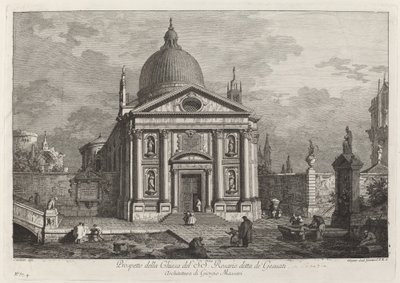 Ansicht der Kirche des Heiligen Rosenkranzes, genannt der Jesuiten von Joseph Wagner after Canaletto