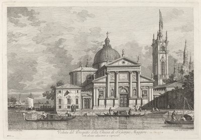 Ansicht der Fassade der Kirche S. Giorgio Maggiore von Joseph Wagner after Canaletto